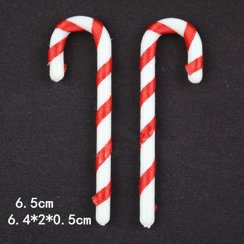 Christmas Walking Stick For The Elderly White Body With Ribbon a8387e66 3f5c 4810 9437 ddea2823c54a