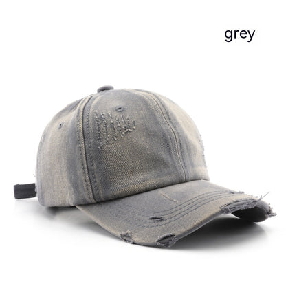 Men's And Women's Fashion Wash Ripped Denim Peaked Hat a839128a b059 4f4c bc4e e706dfcb7595 trans