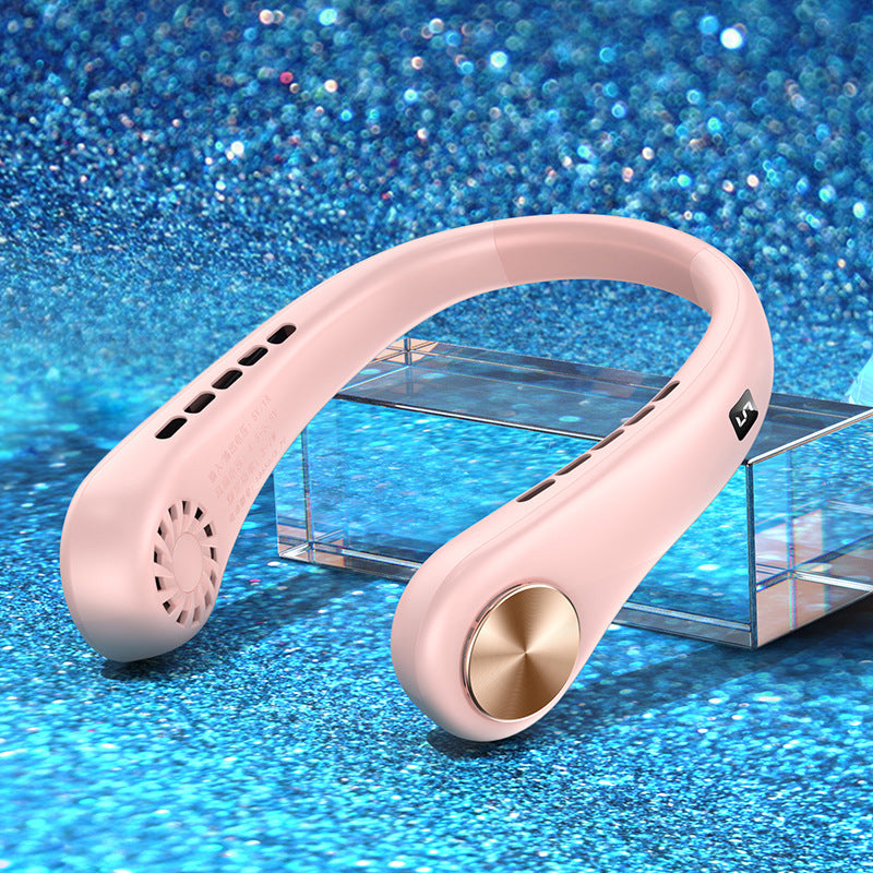 New Mini Neck Fan Portable Bladeless Hanging Neck Rechargeable Air Cooler Mini Summer Sports Fans a86d6af3 ae41 4ce0 93d2 2f2