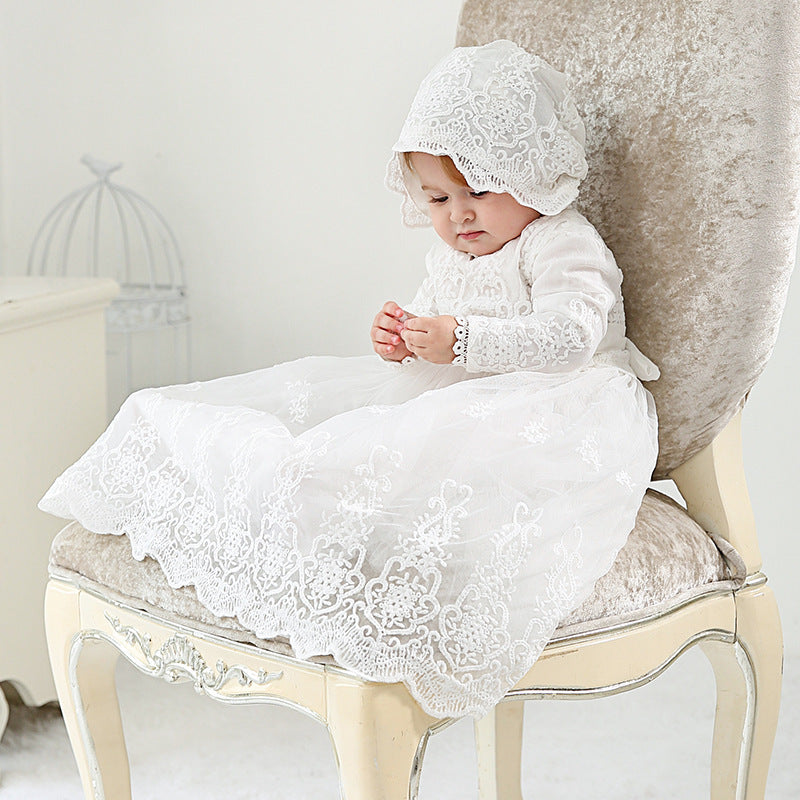 Children's Long Dress Baby Girl Baby Wedding Dress Dress Baptism Dress a881baa1 e5da 4de4 b310 140f643767d4