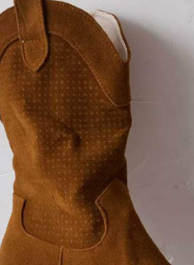 Mid-heel Burnt-out Suede Low-cut Women's Boots a885e743 773c 4f06 ae43 e95187fd3c0e