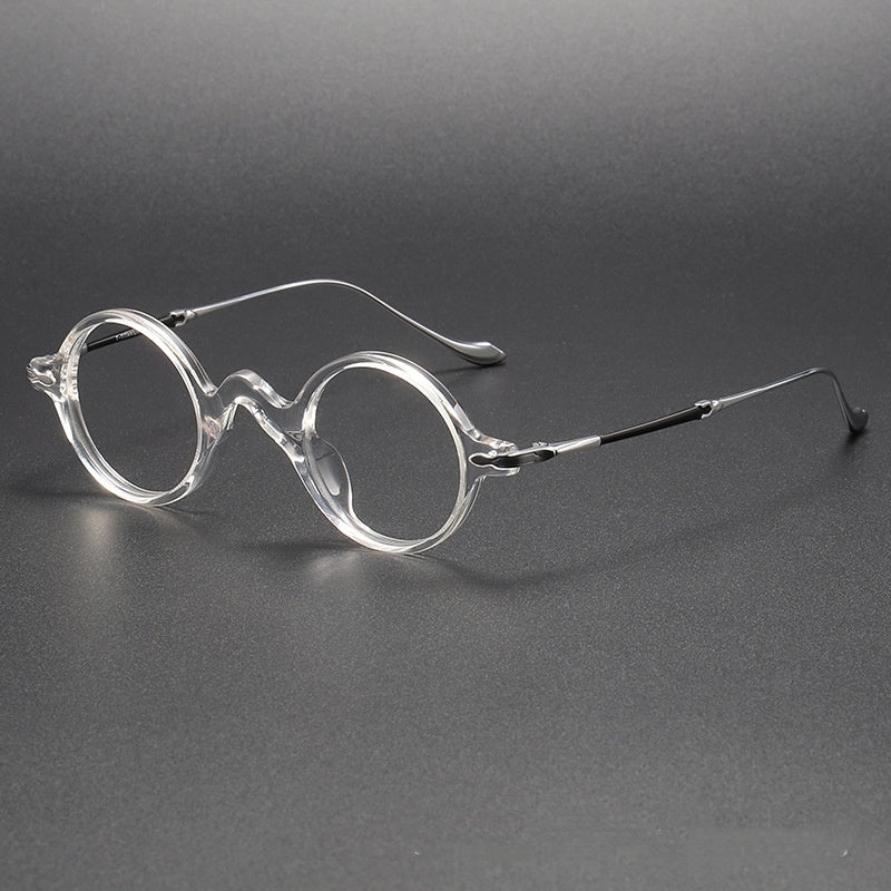 Sheet Metal Eyeglass Frame Fashion Retro Small Face With Myopic Glasses Option Pure Titanium Glasses Rim Men a8aedffd de1a 42