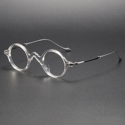 Sheet Metal Eyeglass Frame Fashion Retro Small Face With Myopic Glasses Option Pure Titanium Glasses Rim Men a8aedffd de1a 42
