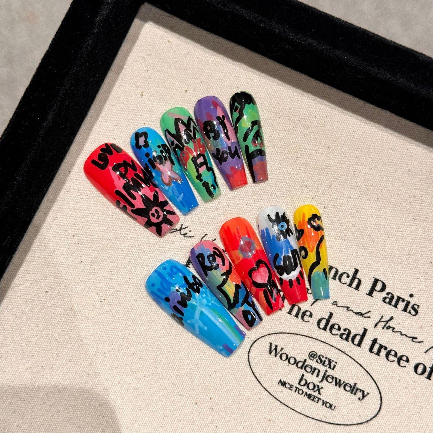 Graffiti Oil Painting Series Removable Fake Nails Wear Armor a8cae197 0c6e 4ab1 b7e8 b218fe58ded3