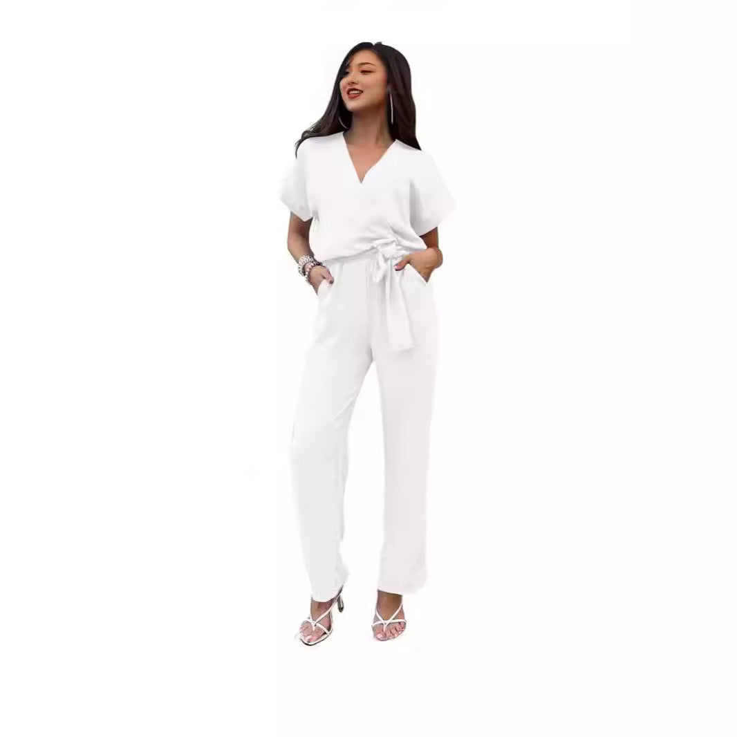 Women's V-neck Pocket Jumpsuit a8fdc4d5 3032 4350 8aaf e2c6be36d1ee