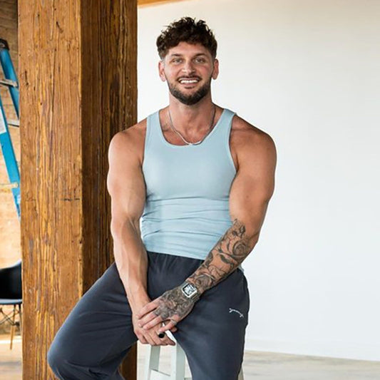 Men's Summer Knitted Ice Silk Rib Fitness Sports Casual Slim Vest a8feb362 2ee8 4085 8f4b fdafa95000ba