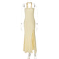 Fashion Tube Top Slit Slim-fitting Solid Color Temperament Dress a8fefa5d 41bc 4b40 af9a 4db6e42d8d67