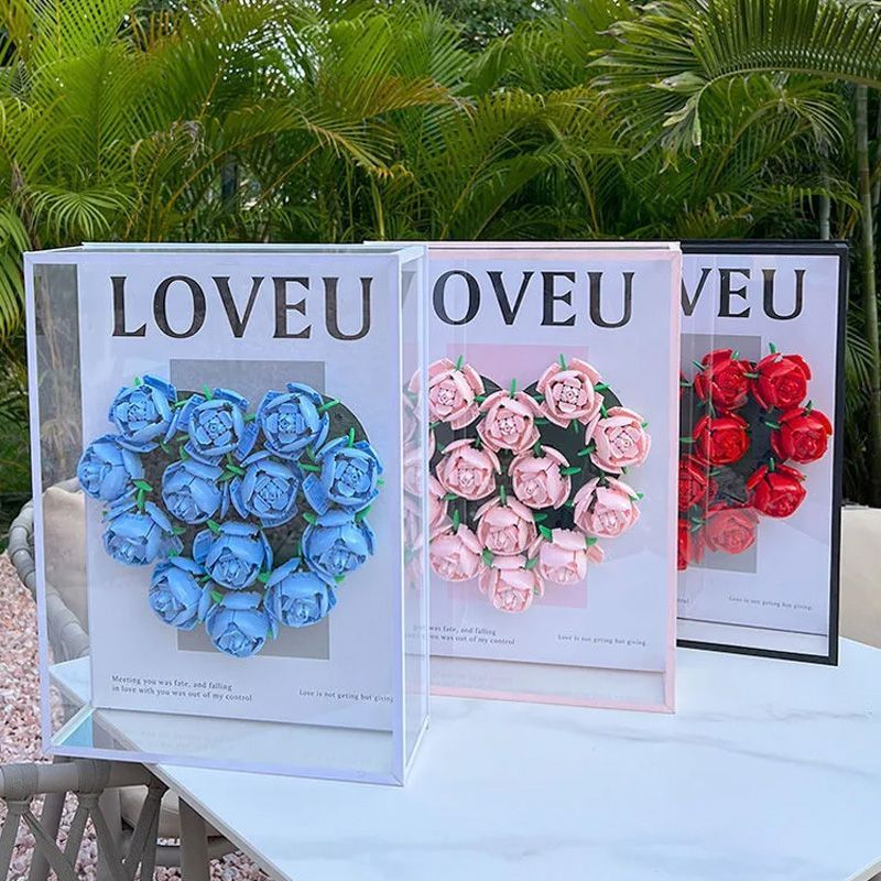 Rose Bouquet Building Blocks Gift Box DIY Handmade a905ee82 23c5 4460 aca6 4c86b50dbff2