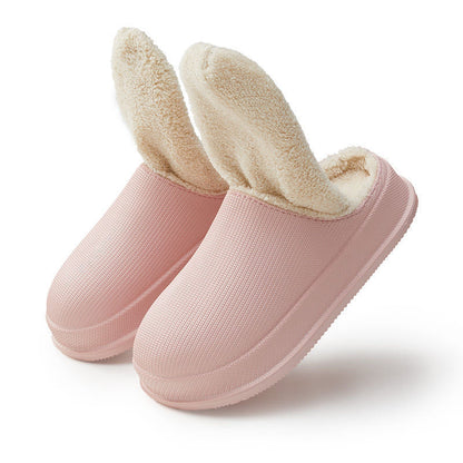 EVA Autumn And Winter Poop Feeling Plus Size Couple Waterproof Non-slip Warm Home Cotton Slippers a90c3478 c463 40ef a693 fe1