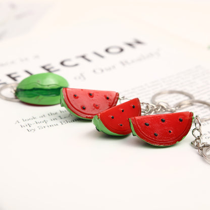 Simulation Three-dimensional Watermelon Piece Keychain Pendant a91a50fd 346f 4cc3 b6b4 6fb6170b0641