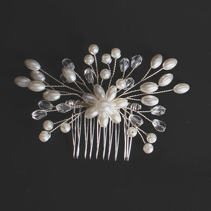 Korean Exquisite Pearl Comb Diamond Crystal Fork Handmade Hairpin Bridal Headwear Accessories a91bdff9 ac11 4bb5 b5bd e5ac0d0