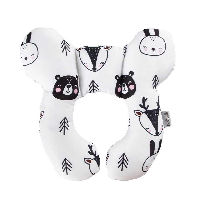 Cute Cartoon Pattern Baby U-shape Pillow Travel Car Seat Neck Protector a91f05cb 71bb 4041 ba4a f58128818422