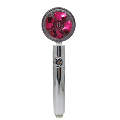 Propeller Driven Shower Head With Stop Button And Cotton Filter Turbocharged High Pressure Handheld Shower Nozzle a928aaed b5