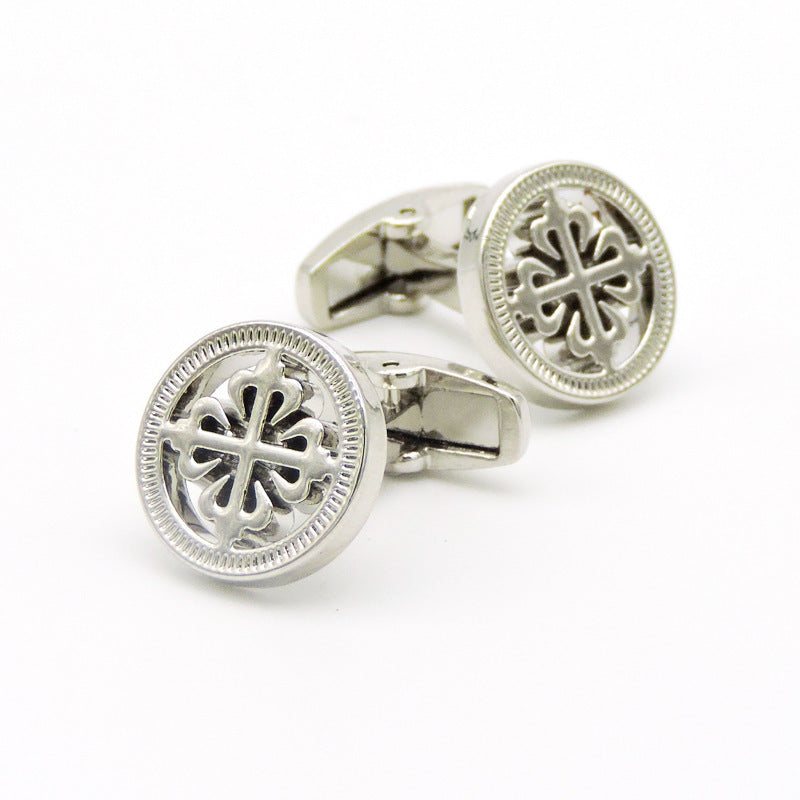 Men's Shirt French Cufflinks High Quality Enamel Vintage Pattern Laser Metal Cube Cufflinks a92e93a8 0b3e 4e81 a98c 9477f552f