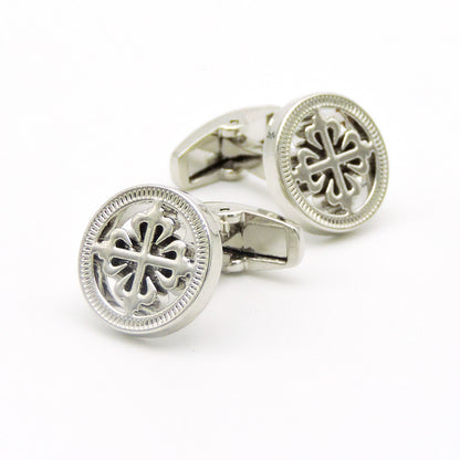 Men's Shirt French Cufflinks High Quality Enamel Vintage Pattern Laser Metal Cube Cufflinks a92e93a8 0b3e 4e81 a98c 9477f552f