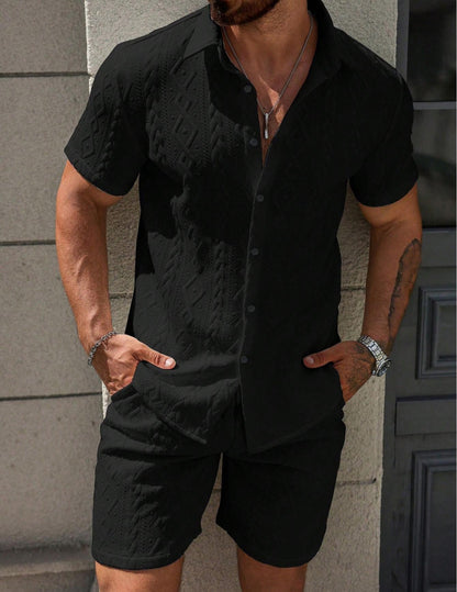 Men's Shirt Casual Loose Short Sleeves Shorts