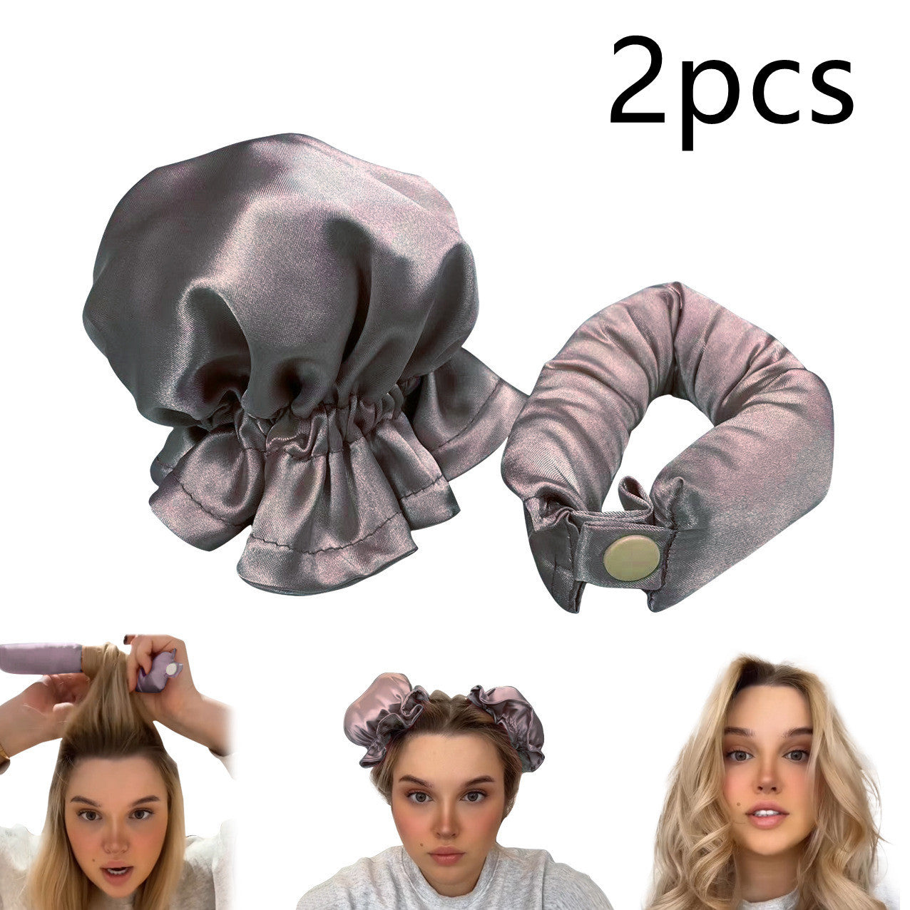 New Heatless Curl Stick With Cloth Cover Cute Ball Head Hair Curler Headband Hair Rollers Wave Form Curling Rod Hair Style To