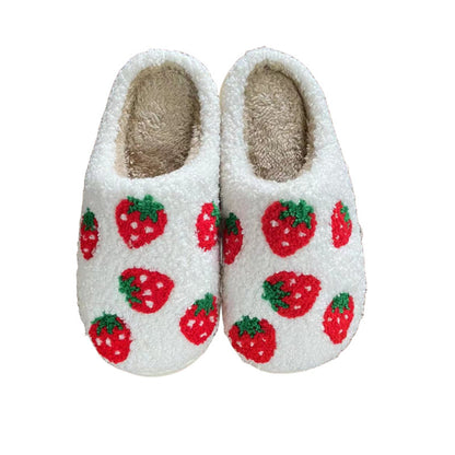 Cute Cartoon Strawberry Cotton Slippers a957ea64 94ff 4bbb 841c 2a8af04fbbd0