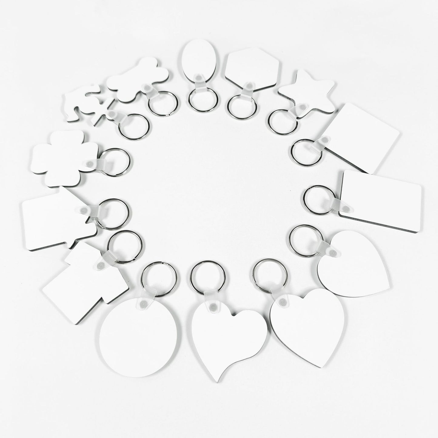 Double-sided Blank Keychain Pendant Creative Various Shapes Keychain Gift a96f0459 97ae 4cba b953 b11569978fbf