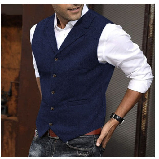 Men's Waistcoat Casual Solid Color Herringbone Waistcoat Slim Fit a971442a 3efb 452f 90d6 7ea0d52b817c