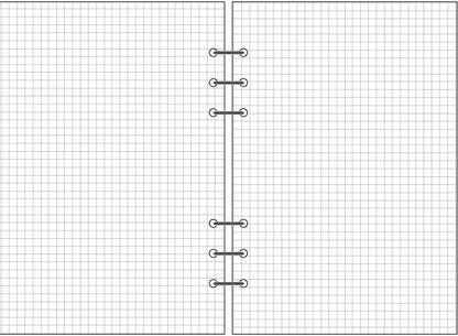 6-hole Notebook Loose-leaf Refill Blank Dot Matrix Horizontal Line - 图片 12