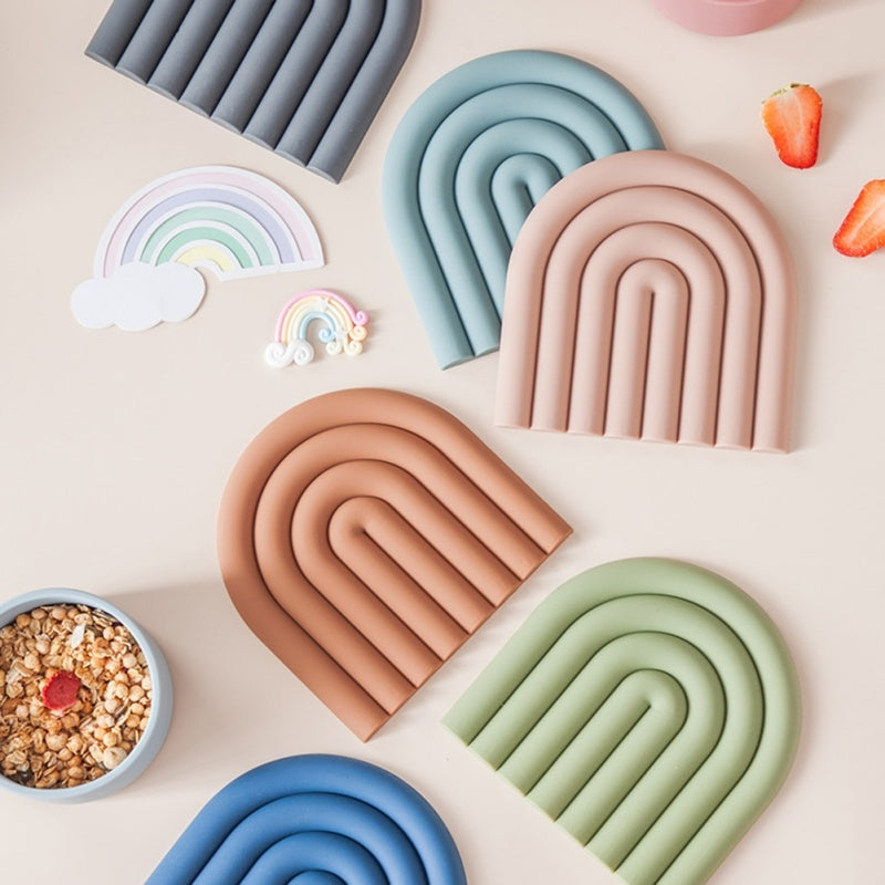 Rainbow Silicone Heat Insulation Pad Dining Table Heat Resistant And High a99cb6aa 1af2 46d2 9fc4 f3d03f68f671