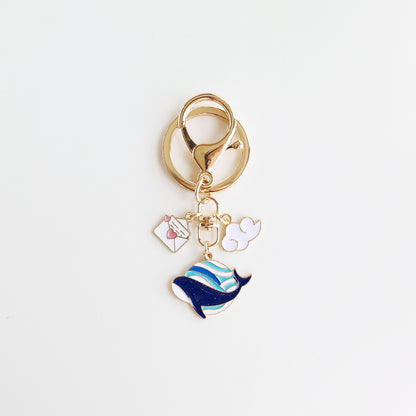 Cute Cartoon Whale Dolphin Keychain a9a9fdf9 c594 4c0a b51a a9cbc624da65