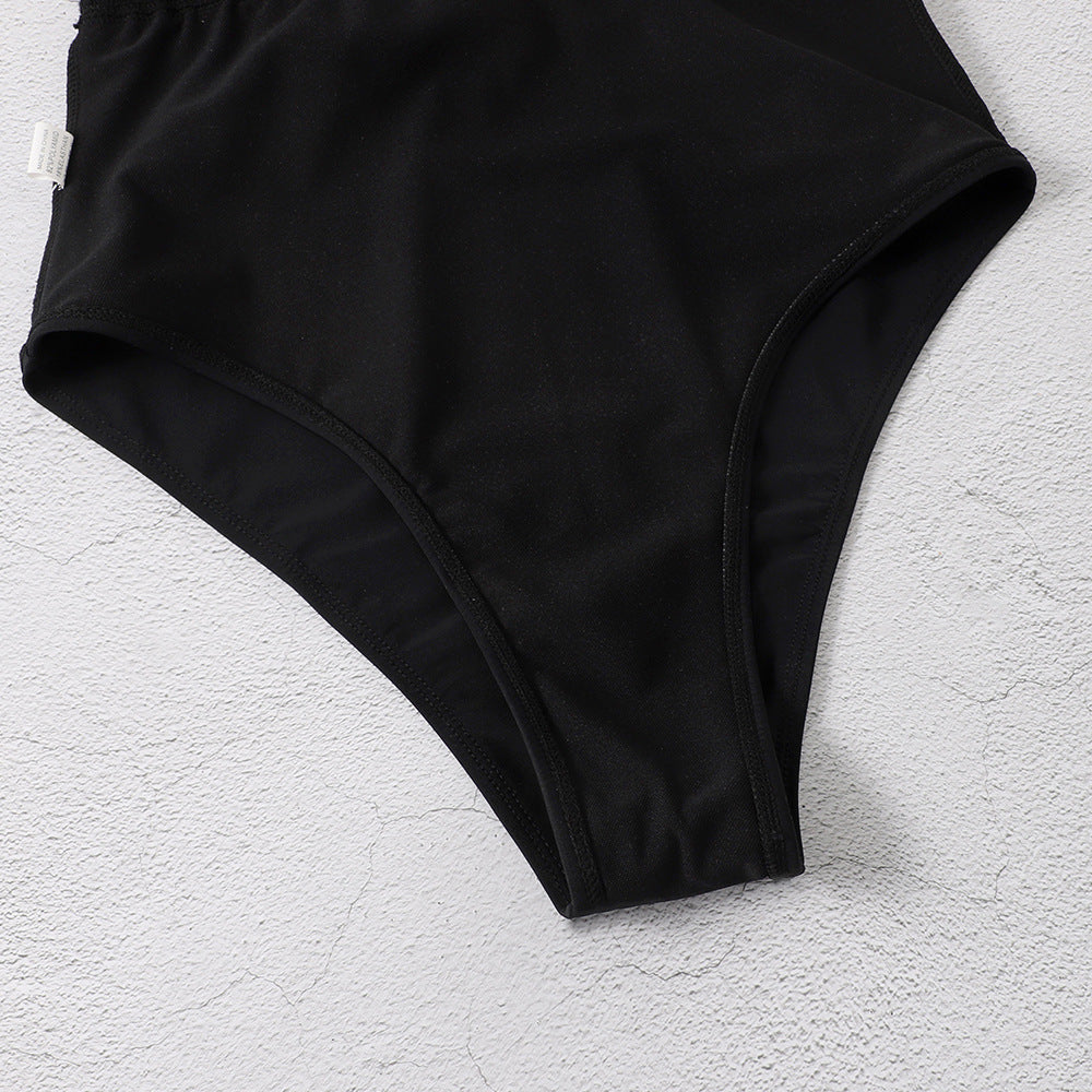 Black Slim One-piece Swimsuit a9aa11c1 fd54 4bc5 81c9 133d742a0a14