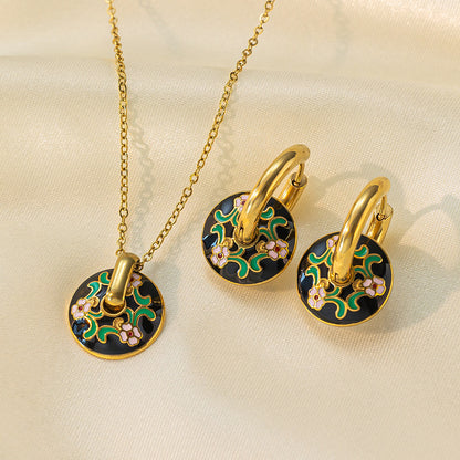 Stainless Steel Necklace Earrings Women's Jewelry Suit a9b8e853 3225 4bf1 ab19 b0ad44250b67