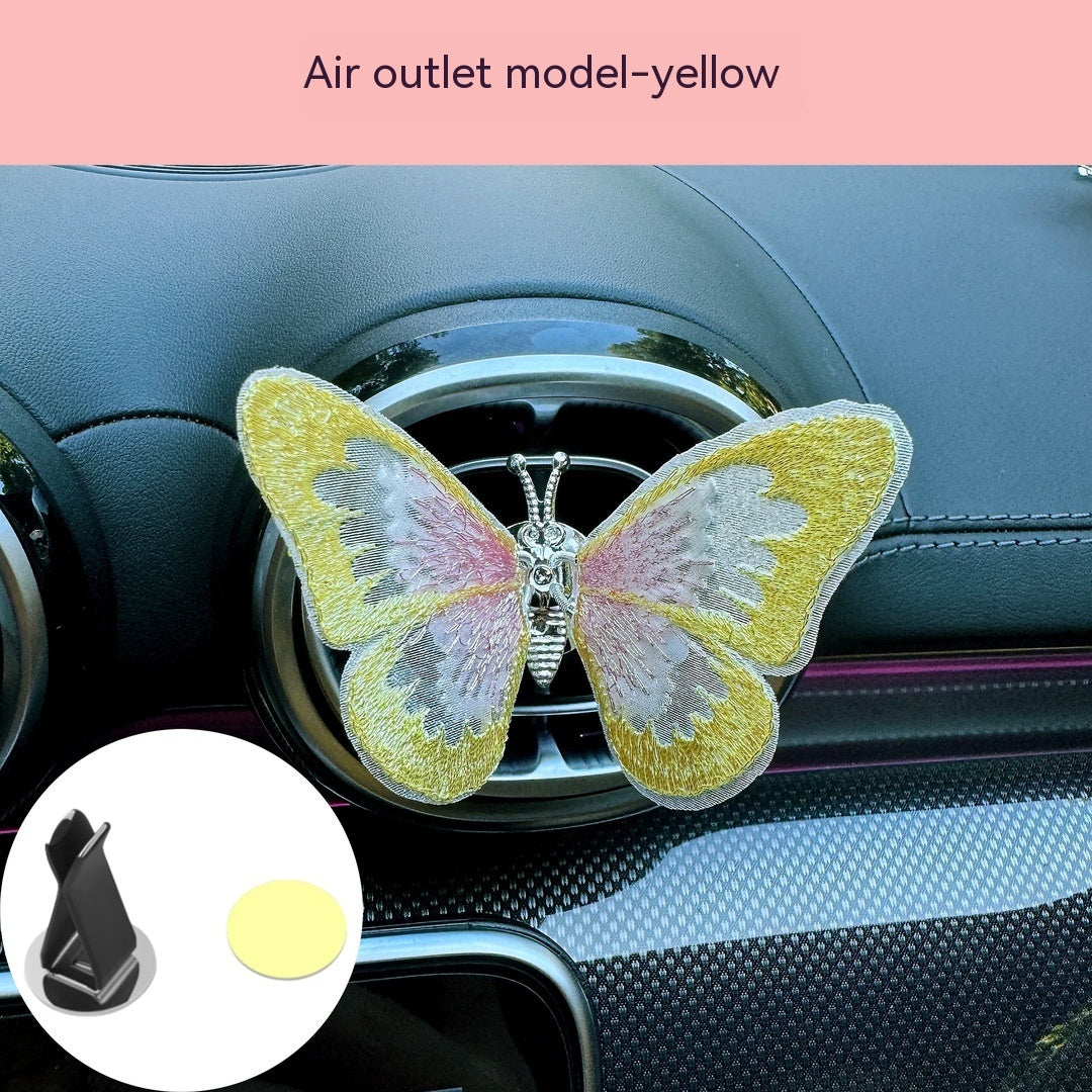 Moving Embroidery Butterfly Center Console Air Outlet Decoration Healing Series Car Accessories a9bca92b dcc9 4a92 aadd b3e3e