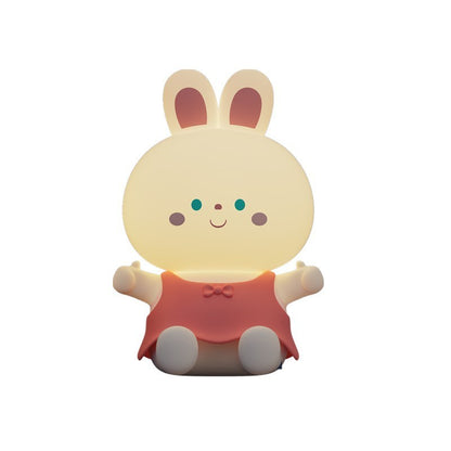 Rabbit Silicone Lamp USB Charging Dimming Timing Colorful Light Children's Birthday Gifts Led Small Night Lamp a9bf7f10 1bc2 