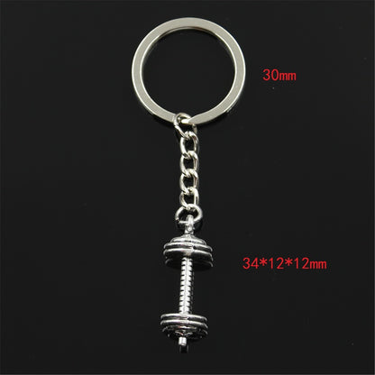 Fashion New Style Dumbbell Fitness Equipment Key Chain Jewelry Vintage Pendant a9c55b69 8a4f 40e2 a741 9831a4b0ce62