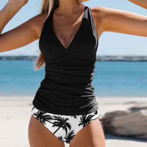 Bikini Beach Print Suspender Swimsuit Suit a9d0cba9 37e1 4348 bf5a f2b8450e361b