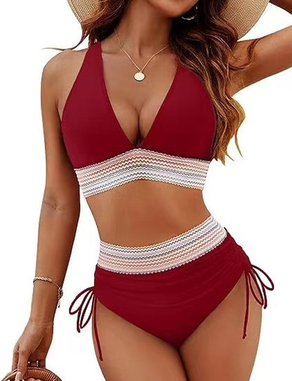 Fashion Women's High Waist Bikini Split Suit a9d6fb71 fc89 45b7 af66 901c57fea1e7