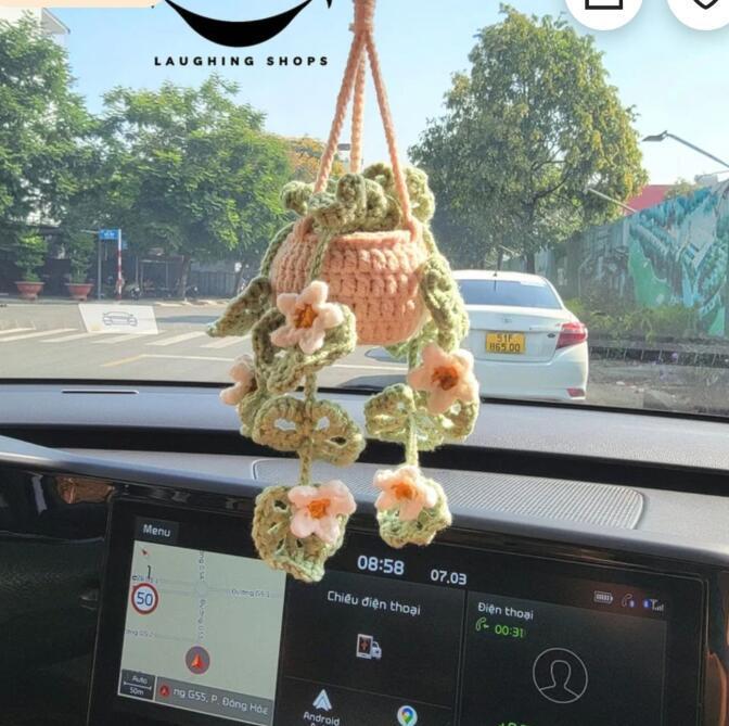 Car Plant Decoration Decoration Knitting Wool a9df4a02 a57a 4ade bedc ea276d4e289a