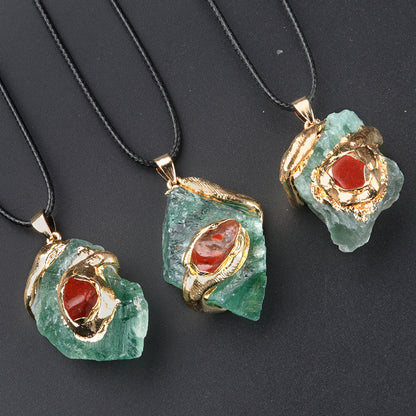 Oversized Gilding Crystal Stone Pendant Multicolor Crystal Stone Irregular Necklace Accessories a9e94f62 ec92 4648 ad2c 9c253
