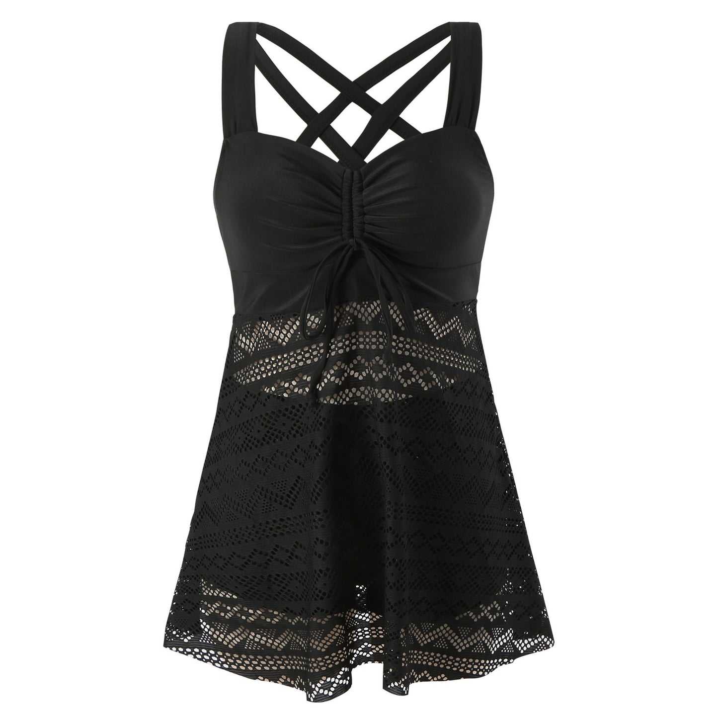 Korean Version Of Solid Color Lace One-piece Swimsuit a9fa03ad b276 463a 89f1 3e315973fa4f