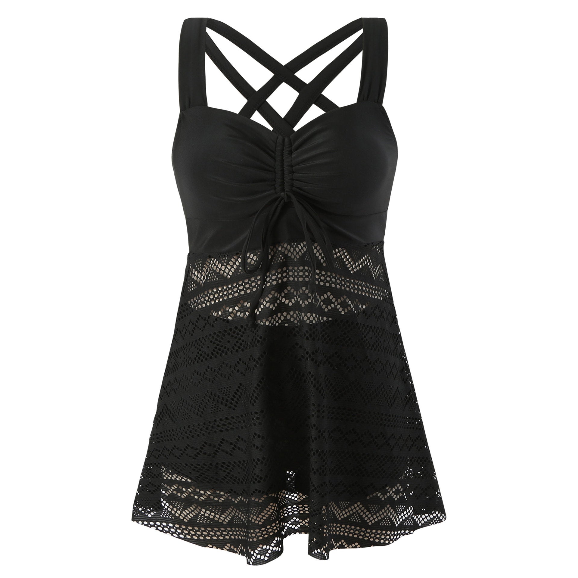 Korean Version Of Solid Color Lace One-piece Swimsuit a9fa03ad b276 463a 89f1 3e315973fa4f