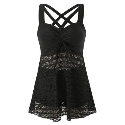 Korean Version Of Solid Color Lace One-piece Swimsuit a9fa03ad b276 463a 89f1 3e315973fa4f