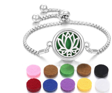 Lucky Tree Aromatherapy Oil Stainless Steel Alloy Bracelet aa0a6db0 3e22 48c9 a61b d03433cc87db