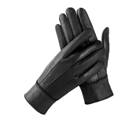 Genuine Leather Gloves For Men Women Fleece Lined Padded Warm Keeping Sheepskin Gloves aa1611db 6aec 4a0a 8579 cdb05ea285c8