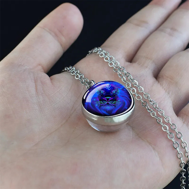 Luminous 12 Constellation Necklace 20mm Silver Creative aa227fb3 85c3 416c 8bfd a7f4723ab0d3