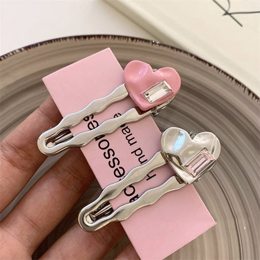 White Love Crystal Duckbill Clip Female Temperament aa28499d 3b9c 48e1 b0da 22f412dc18f1