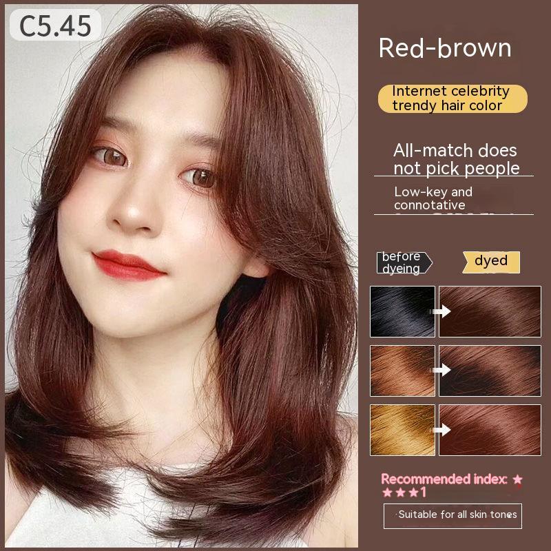Ammonia-free Hair Color Paste Monochrome Paste Cover White Hair Multi-segment Color One-step Black Tea Gray Blue Black Hair D