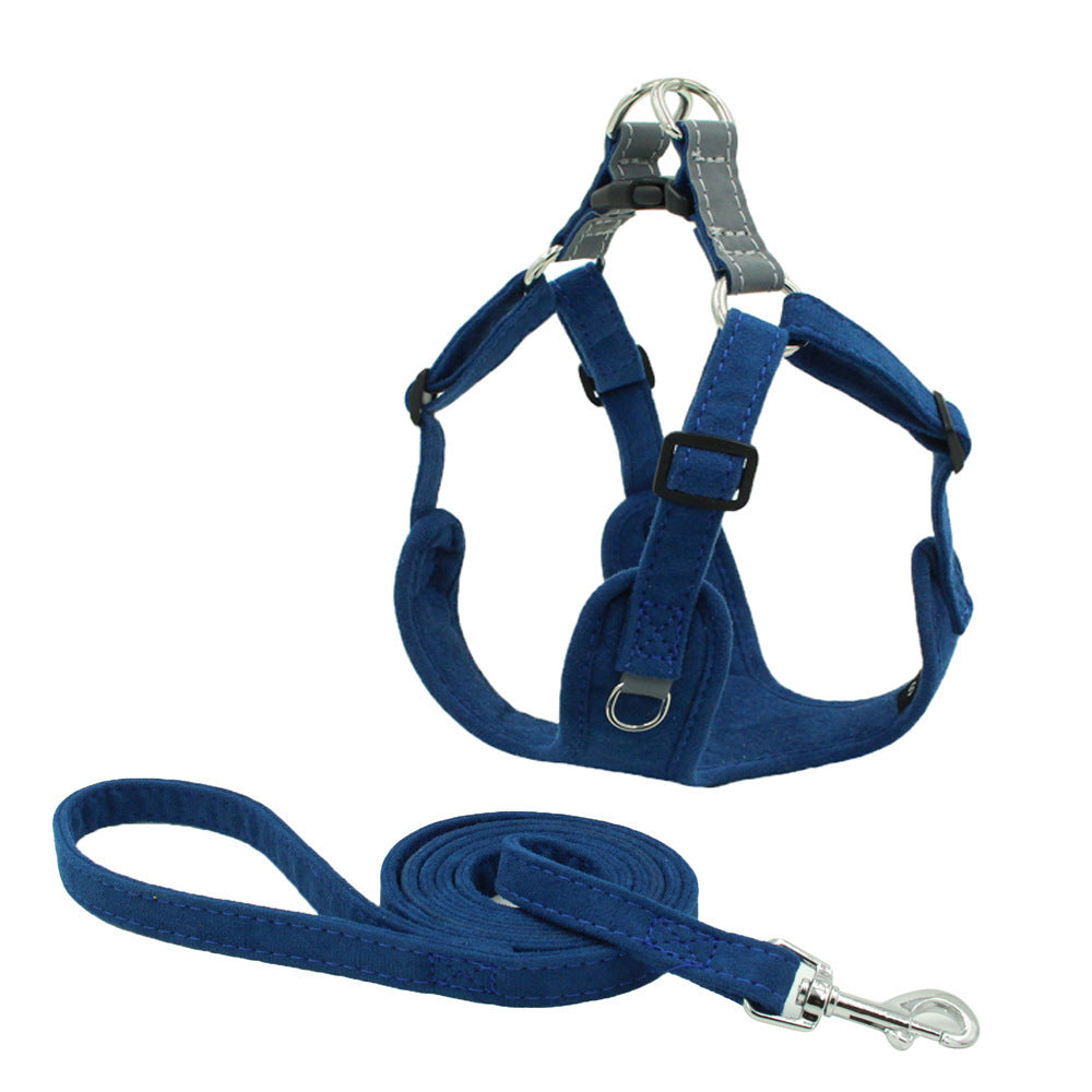 Suede Pet Chest Harness Dog Vest Leash aa4c5a84 18d9 4799 9a7b 774de6a6cf8a