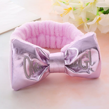 Cute Letters Bow Hair Band Girls Makeup And Face Wash Hair Band aa6144d0 0ad6 4a50 9864 aa9f4628a3d9