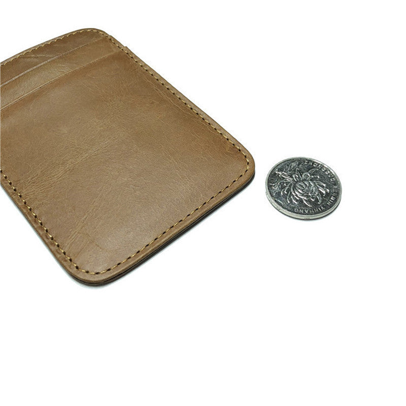 Genuine Leather Men Wallet Brown Coin Purse Small Mini Card aa6a370c f4be 438e 8a65 0b8266619861