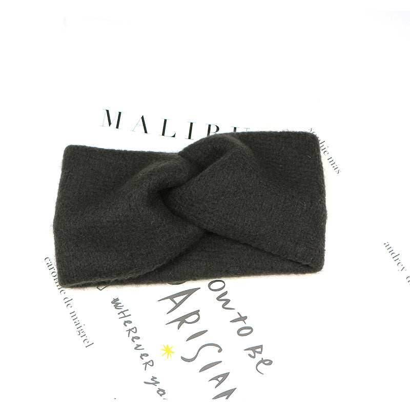 Woven Knitted Turban Headband Sweet And Versatile Wide-brim Headdress aa6d7ef3 48c6 4a04 bc57 5f31fe3503bc