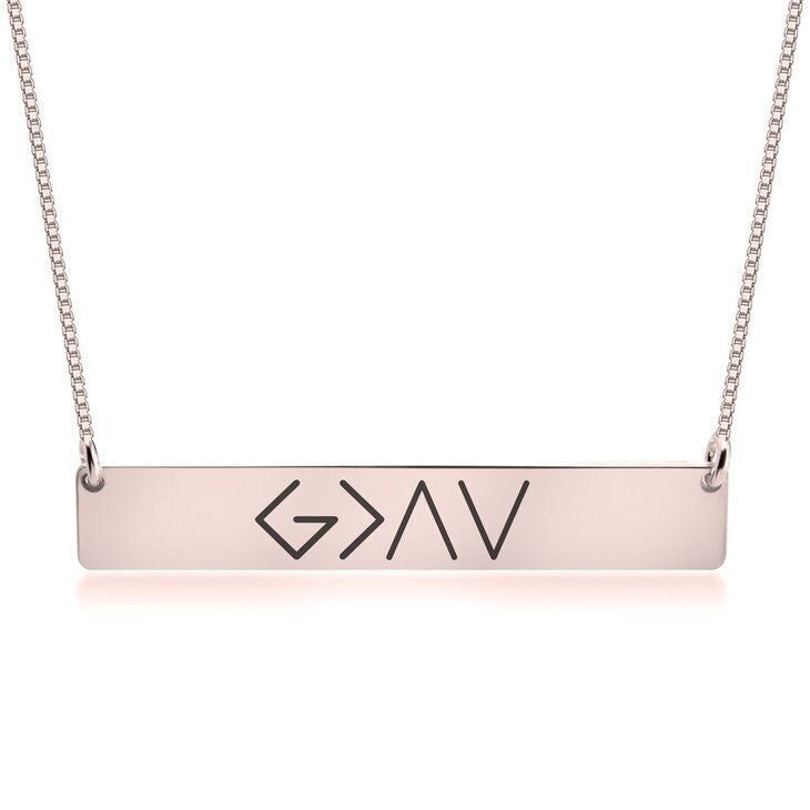 European And American Fashion One Word Horizontal Bar Pendant Necklace aa6deb12 9080 4c63 848d d382812406f9