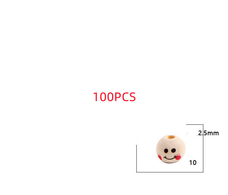 DIY Children's Log Color Smile Doll Head Beaded Accessories aa80723b 16ab 4c9f 84ce 8547ab807fc7